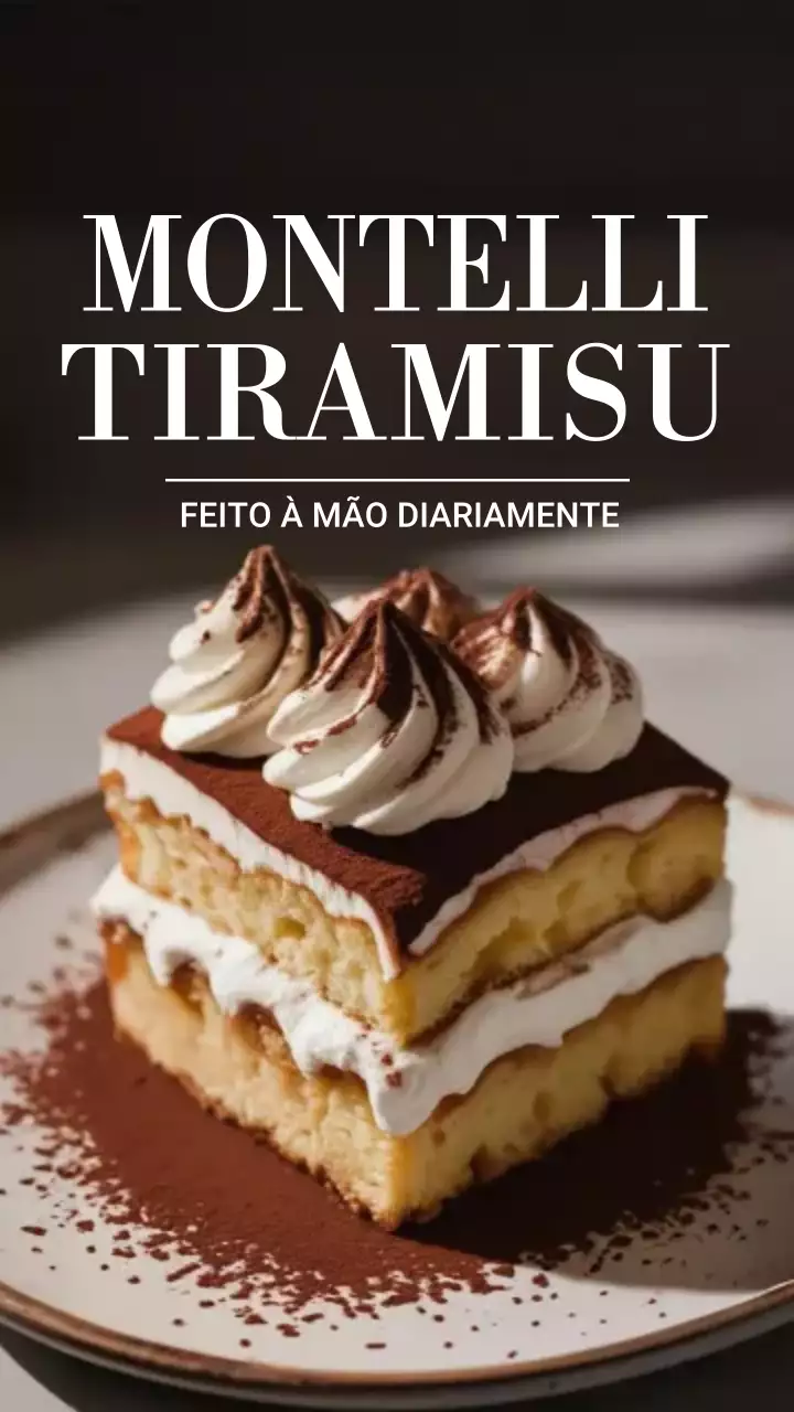 Publicação de sobremesa elegante marrom no Instagram
