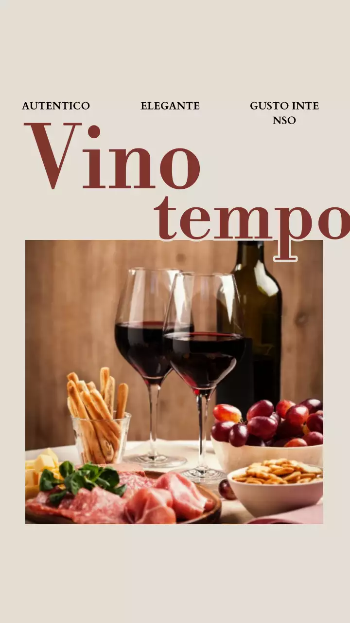 Post Instagram di invito a cena elegante con vino