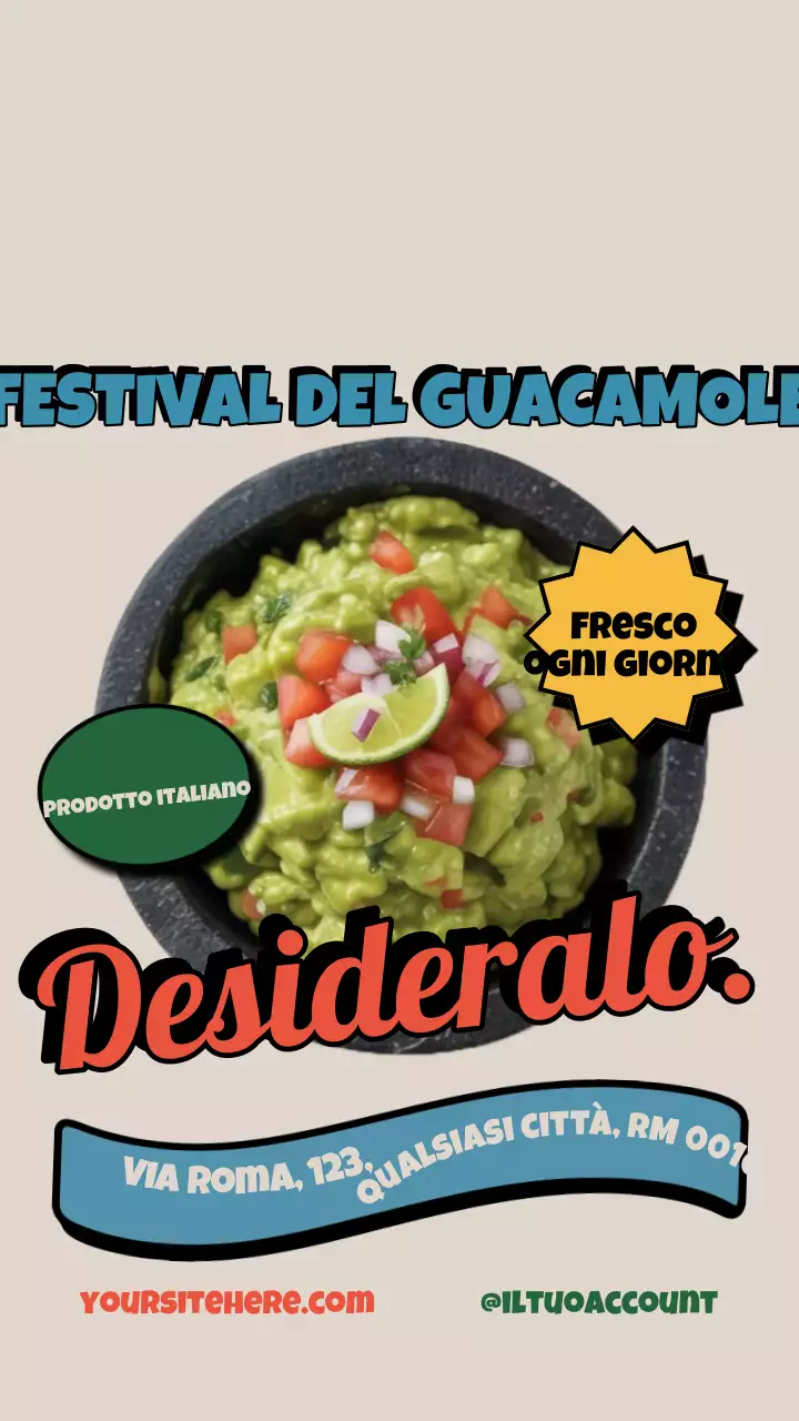 Post di Instagram promozionale del guacamole Green Bold