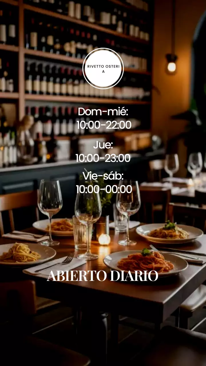 Anuncio del restaurante rústico marrón en Instagram