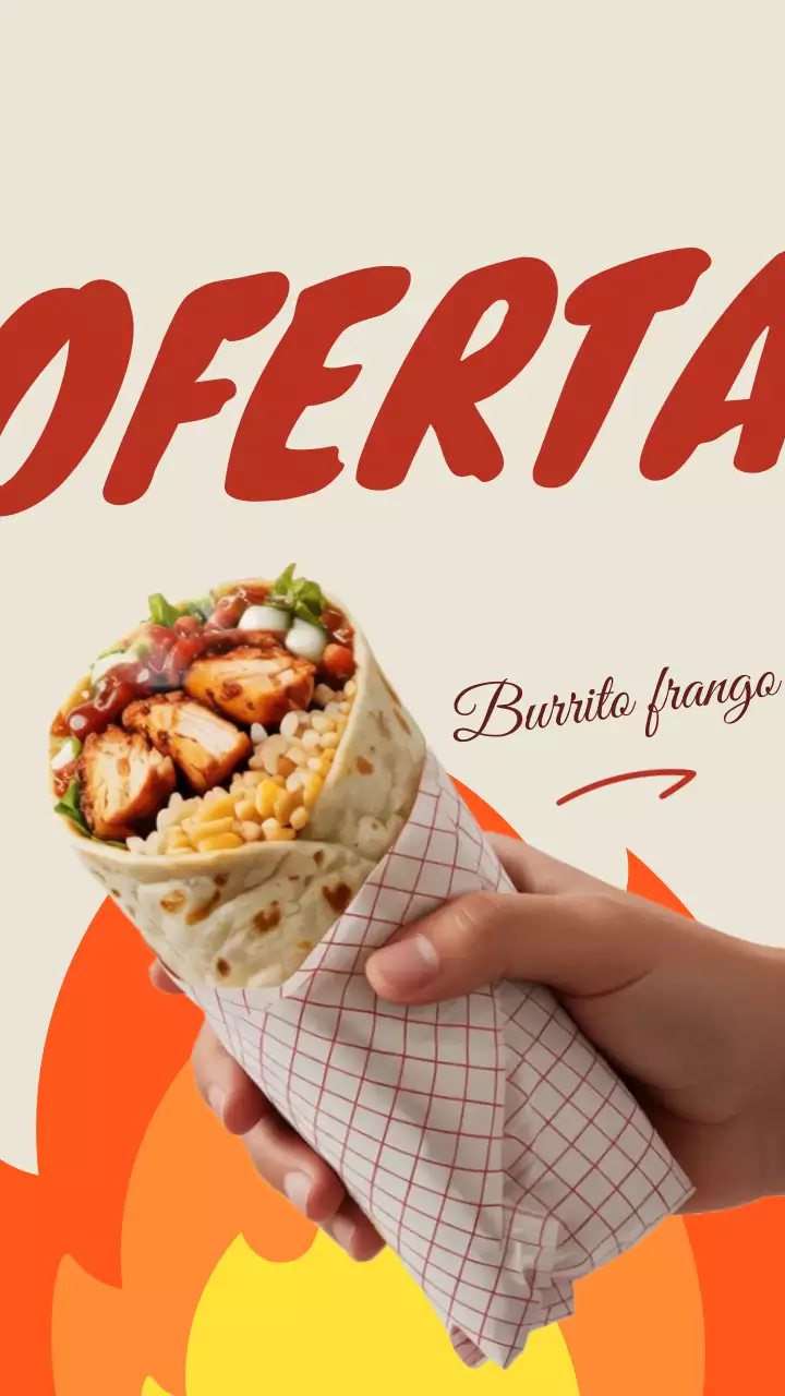 Postagem de promoção de comida moderna bege no Instagram
