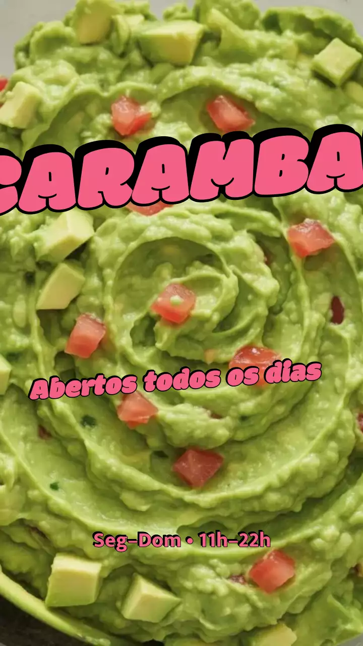 Publicação no Instagram sobre guacamole verde e ousado