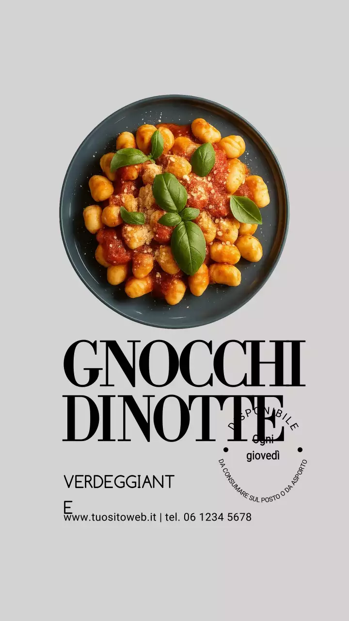 Post Instagram sulla promozione di Grey Modern Food