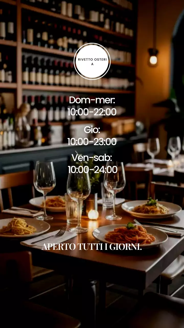 Annuncio del ristorante Brown Rustic su Instagram
