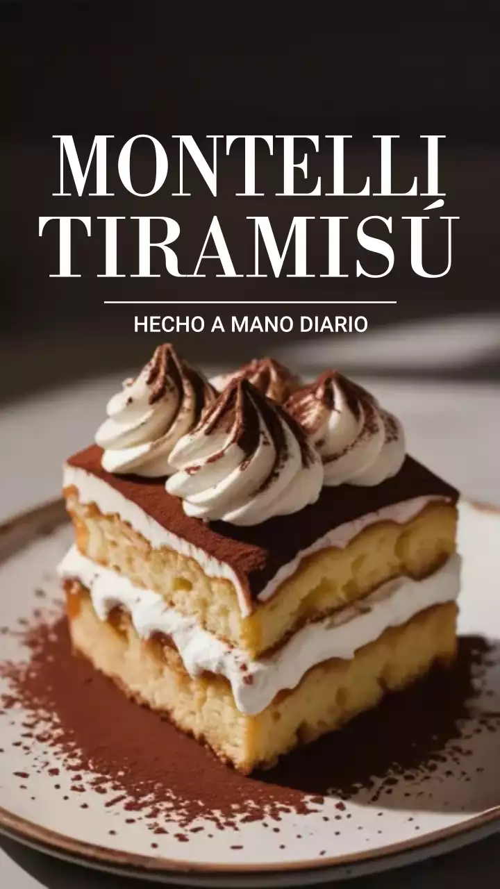 Publicación de Instagram de un elegante postre marrón