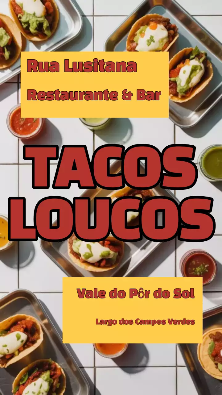 Postagem promocional do Red Bold Taco no Instagram
