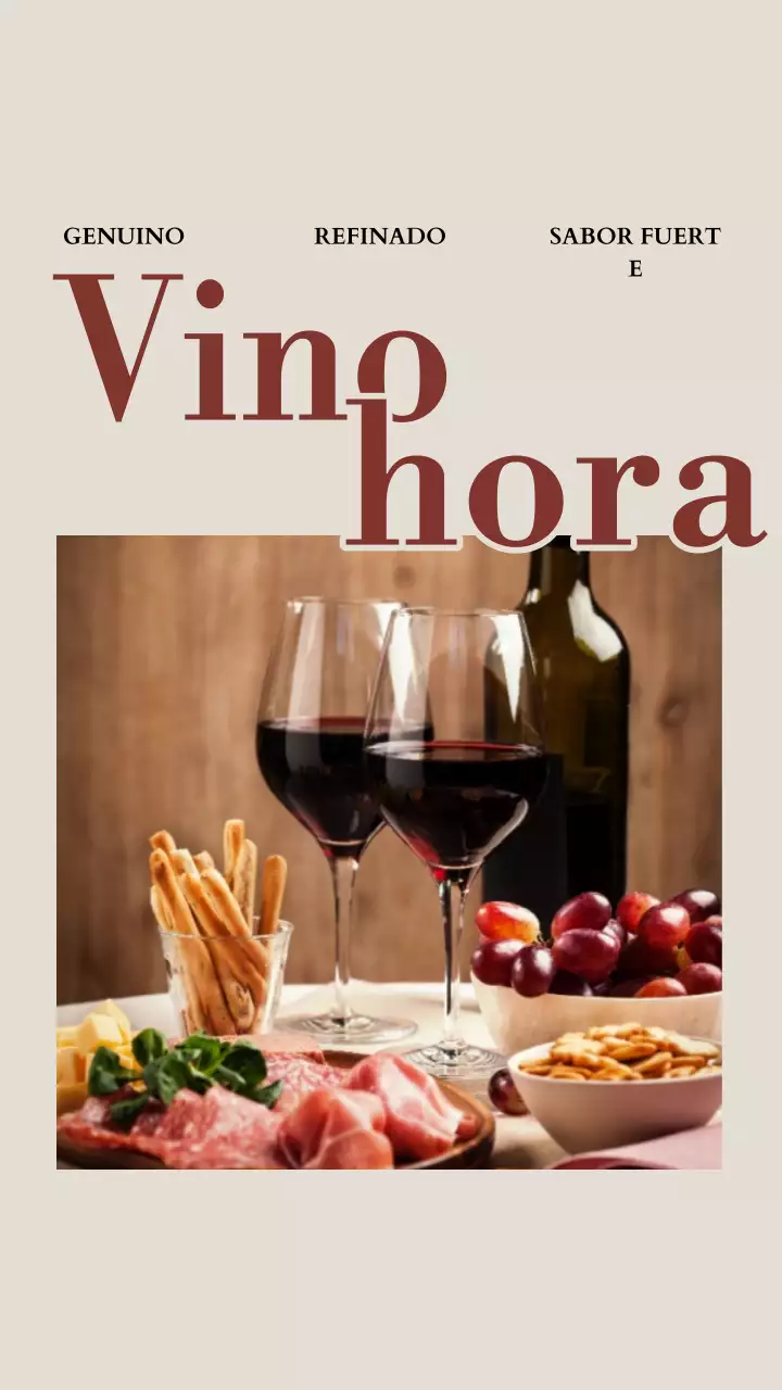 Publicación de Instagram de una elegante invitación a una cena con vino