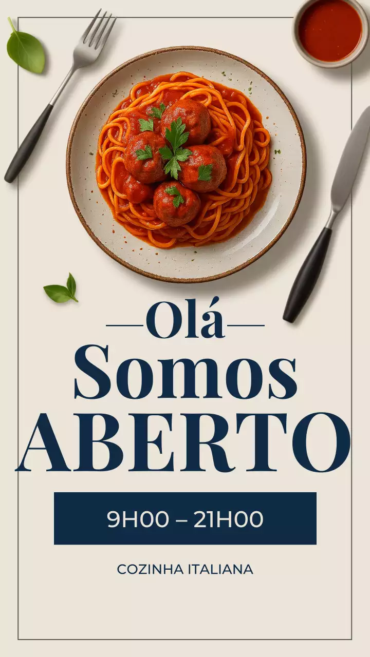Publicação no Instagram sobre o anúncio do restaurante moderno bege
