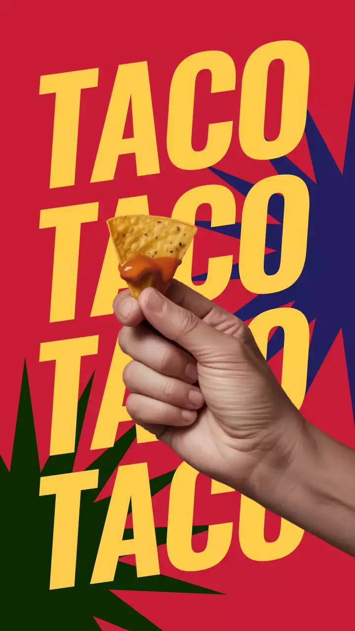 Publicação de anúncio de lanche vermelho em negrito no Instagram