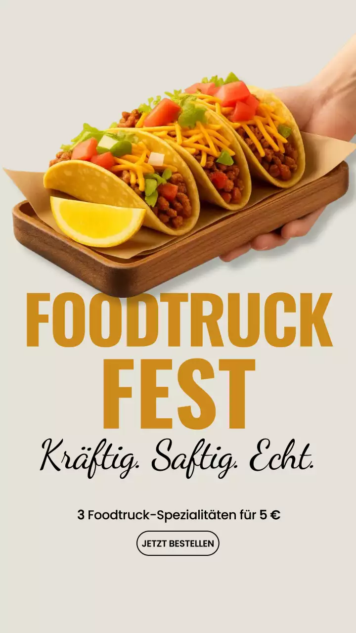 Beige Bold Food Promotion Instagram Story