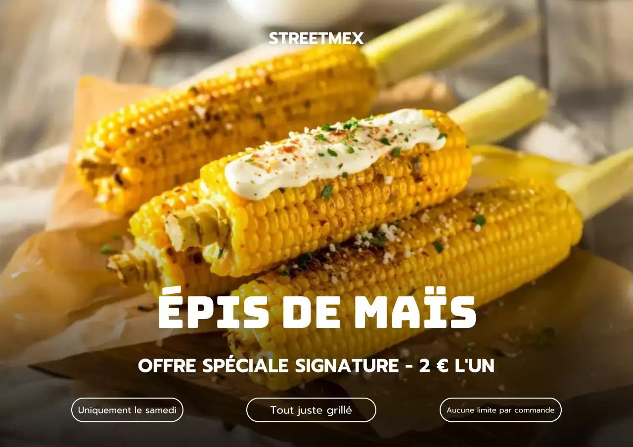 Affiche de promotion de la cuisine de rue rustique jaune