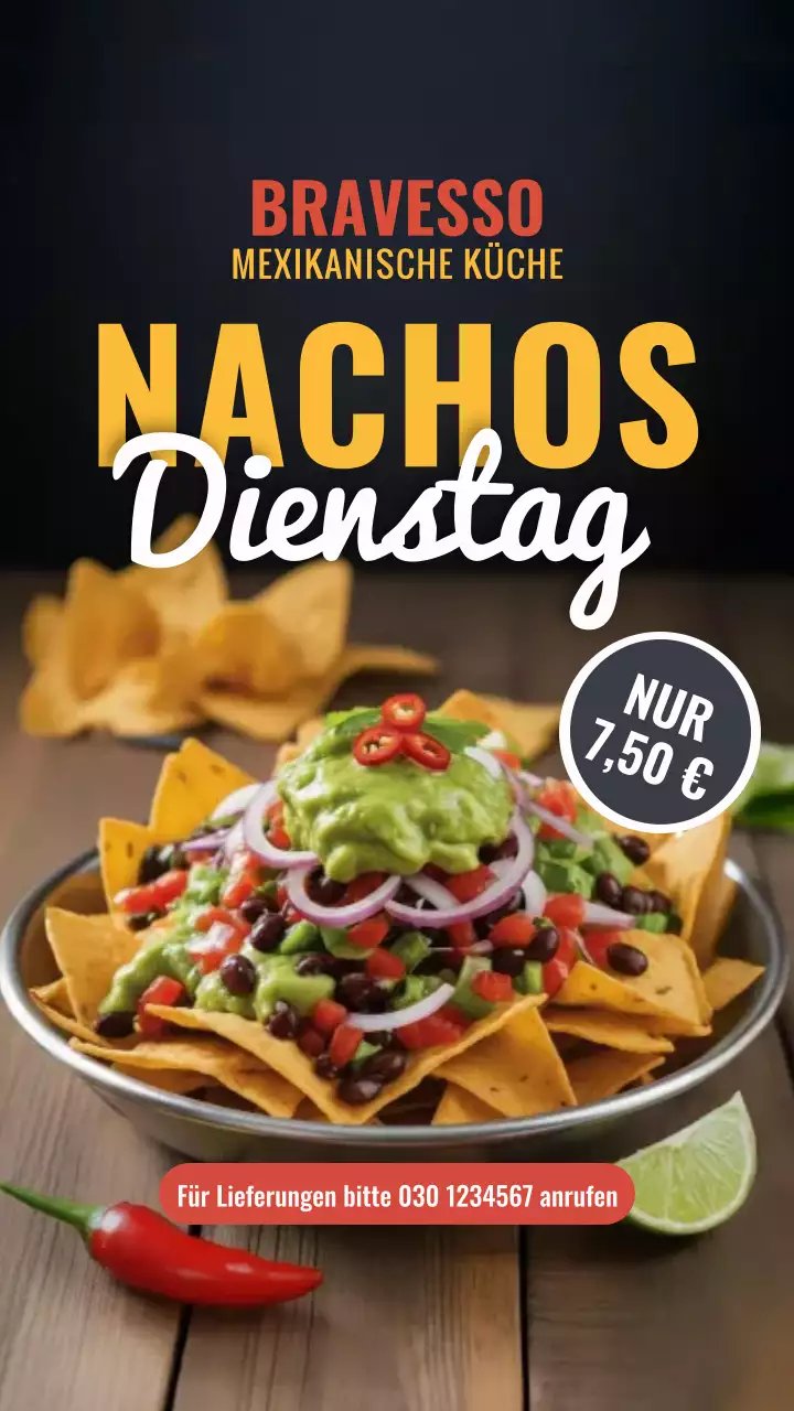 Instagram-Story zur Brown Rustic Nachos-Promotion