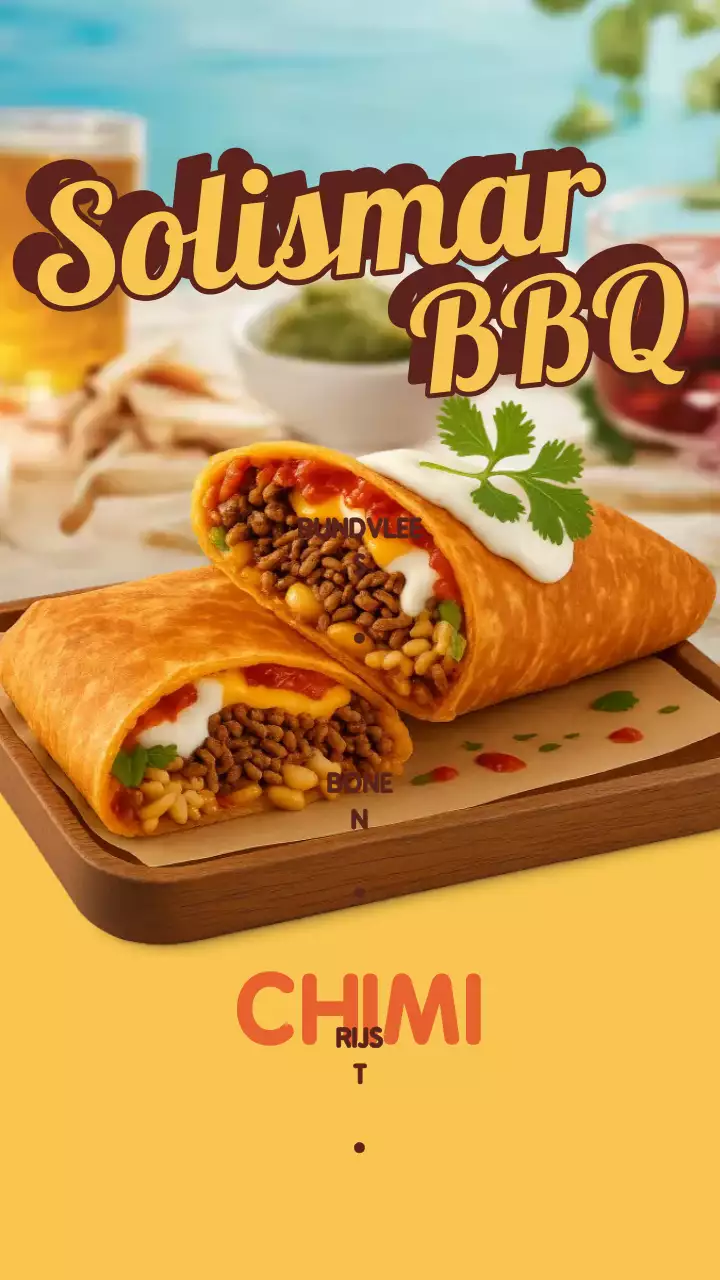 Instagramverhaal over de promotie van gele retro chimichanga