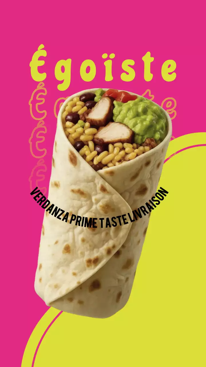 Publicité alimentaire rétro rose sur Instagram