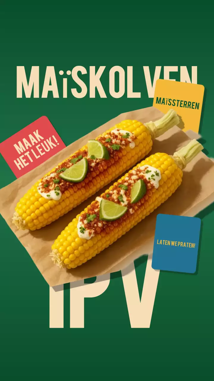 Groene Retro Food Advertentie Instagram Story