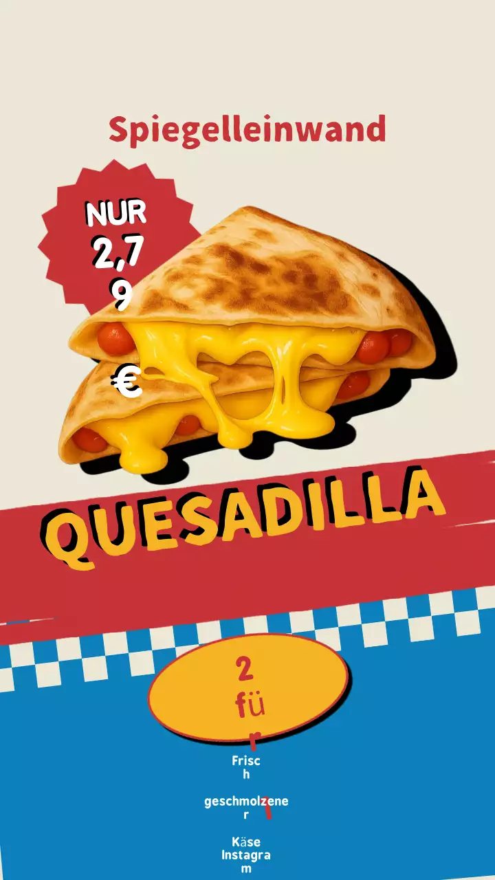 Beige Retro Quesadilla Promotion Instagram Story
