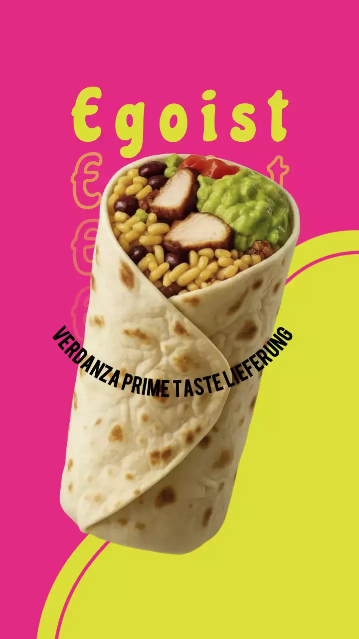 Instagram-Story für Werbung zu rosa Retro-Lebensmitteln