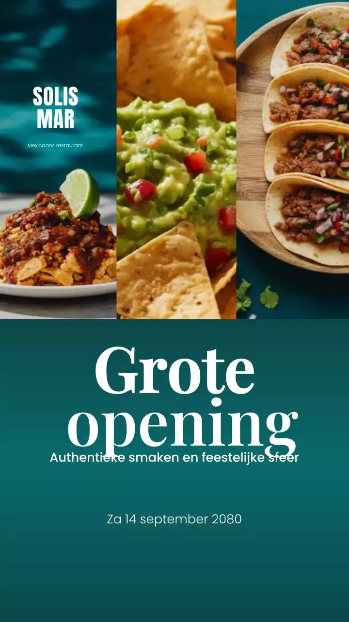 Instagramverhaal van Teal Modern Restaurant Promotie