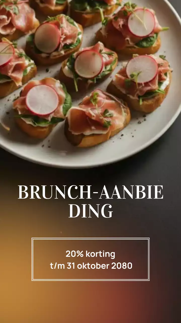 Instagram-bericht over Brown Elegant Brunch-advertentie
