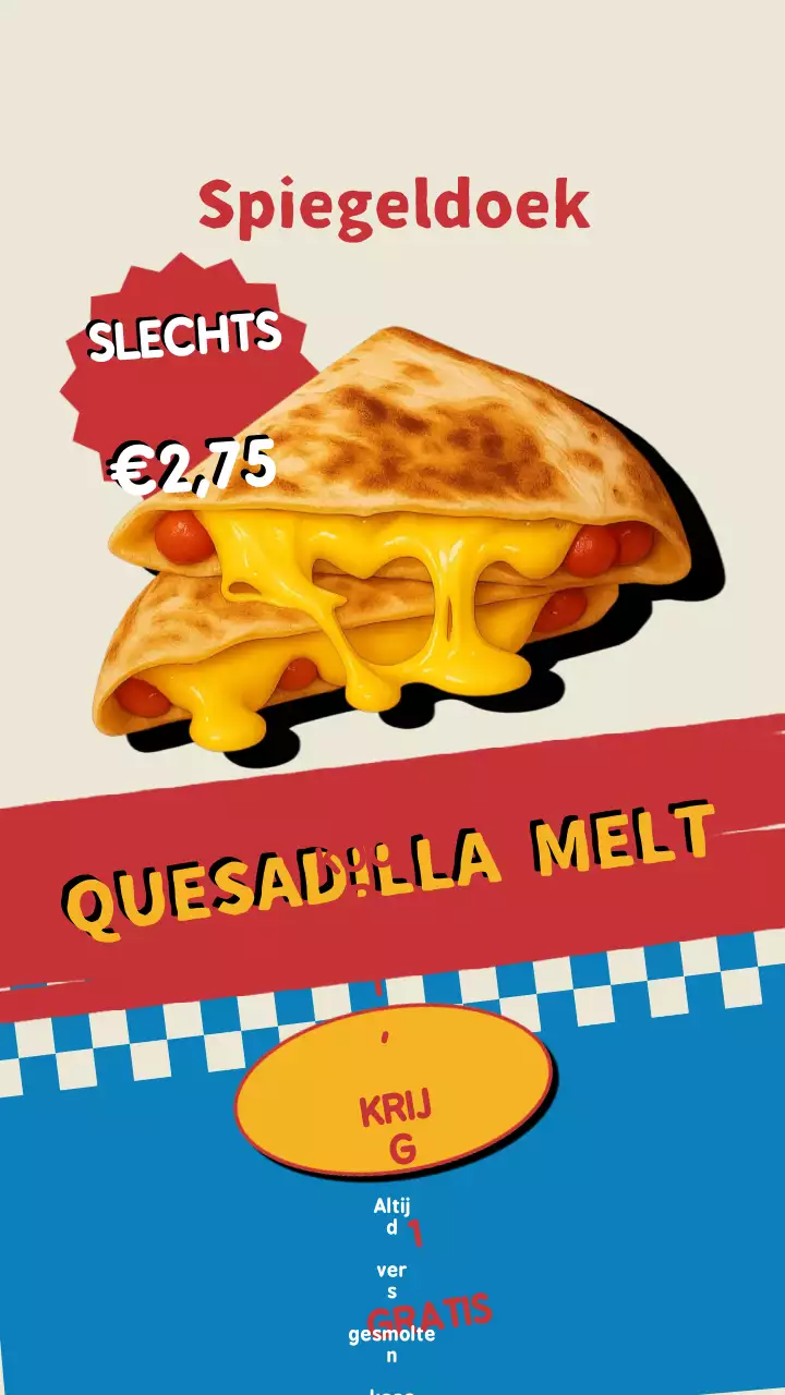 Beige Retro Quesadilla Promotie Instagram Verhaal