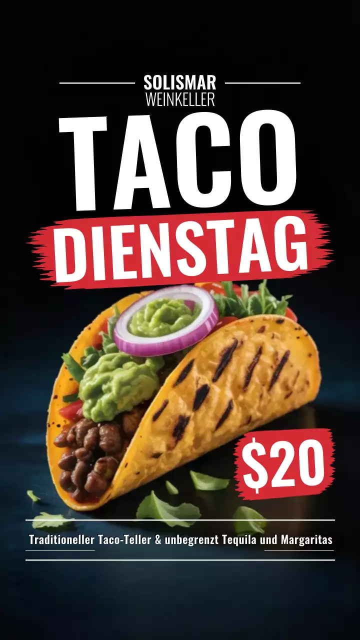 Black Bold Taco Promotion Instagram Story