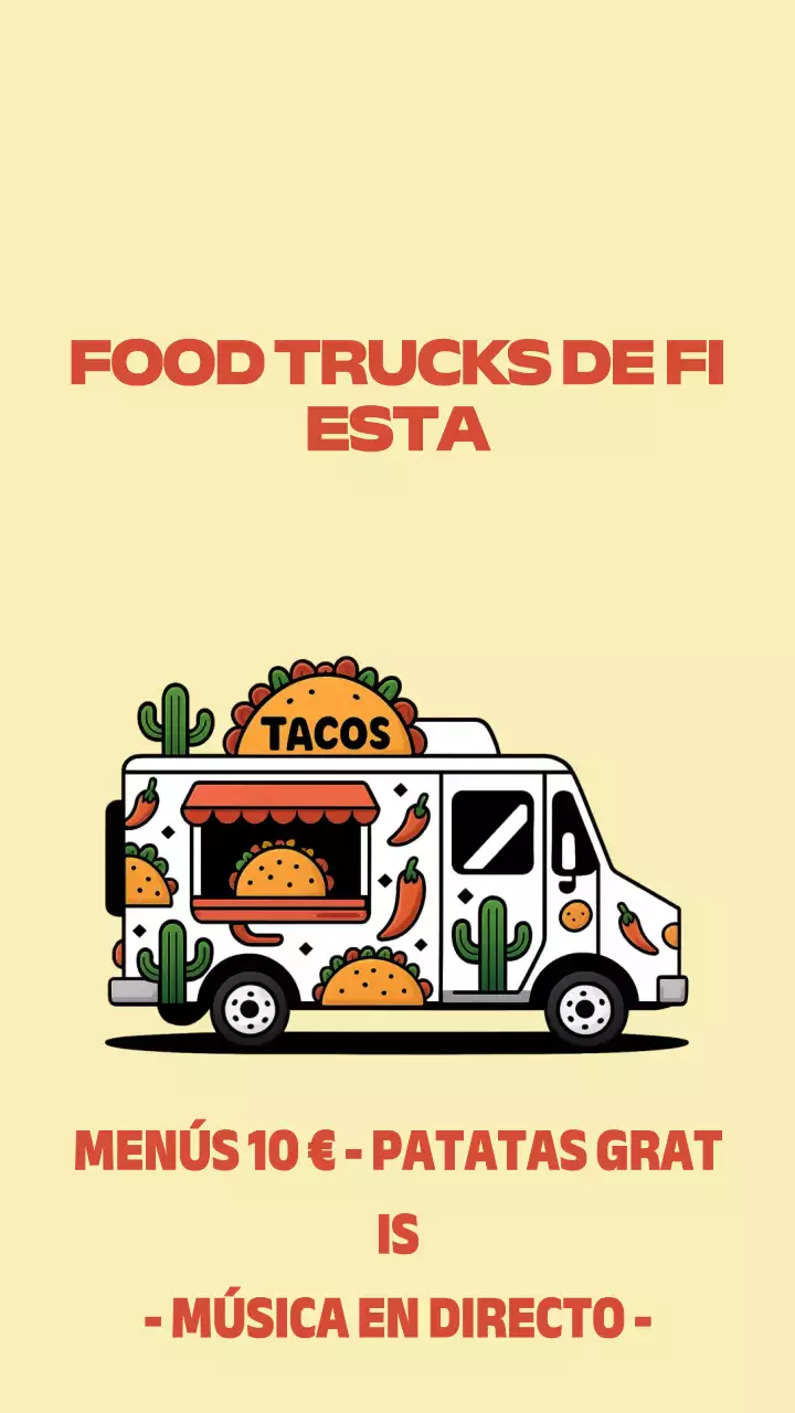 Historia de Instagram de promoción de comida retro beige