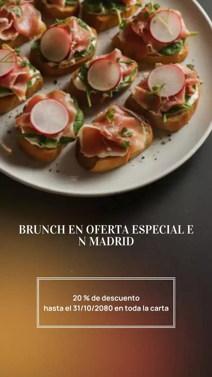 Publicación de Instagram del elegante brunch marrón