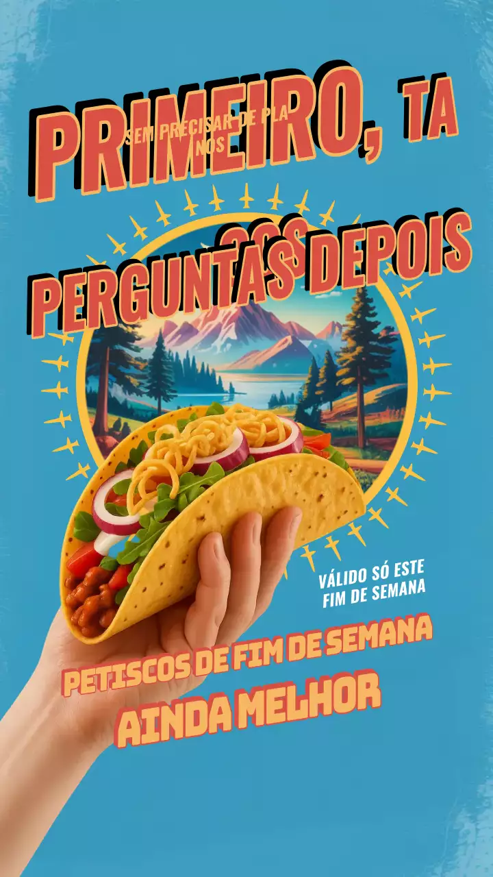 História do Instagram de promoção do Blue Retro Taco