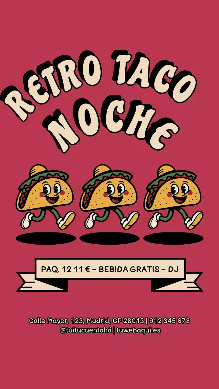 Historia de Instagram del evento Red Retro Taco
