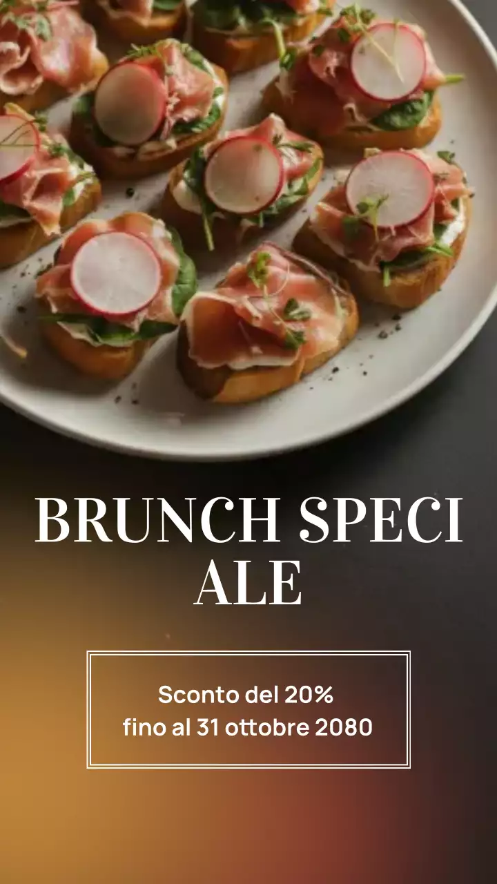 Post Instagram pubblicitario del brunch elegante marrone