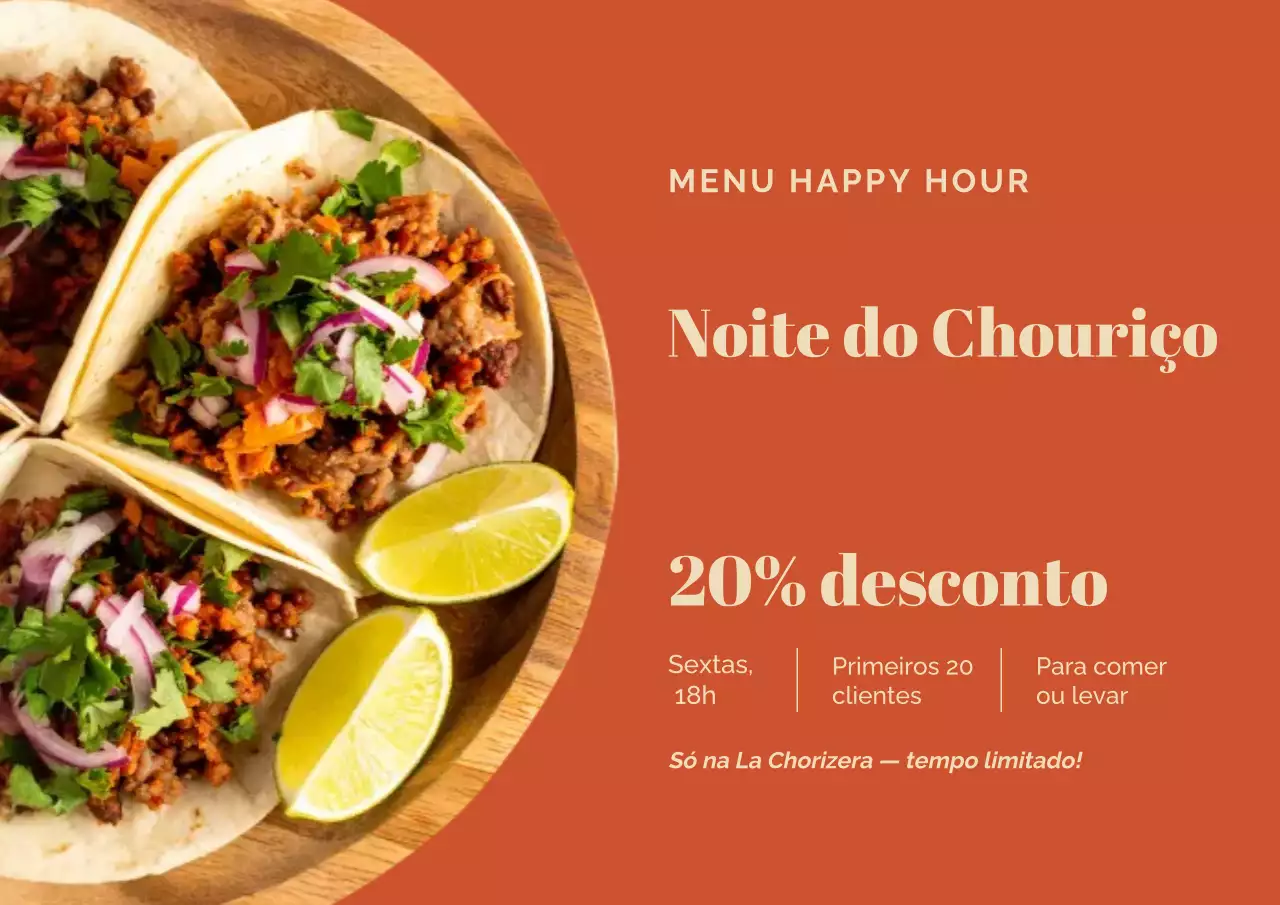 Cartaz promocional do Orange Modern Taco