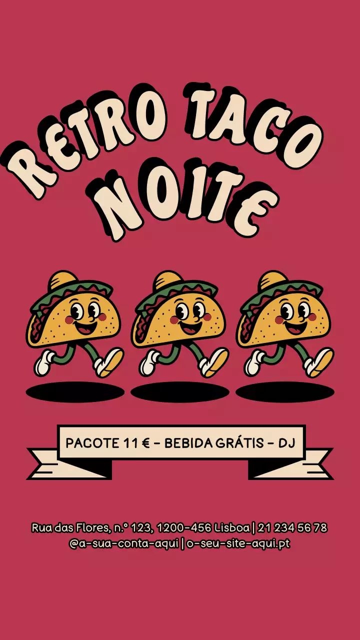 História do Instagram do evento Red Retro Taco