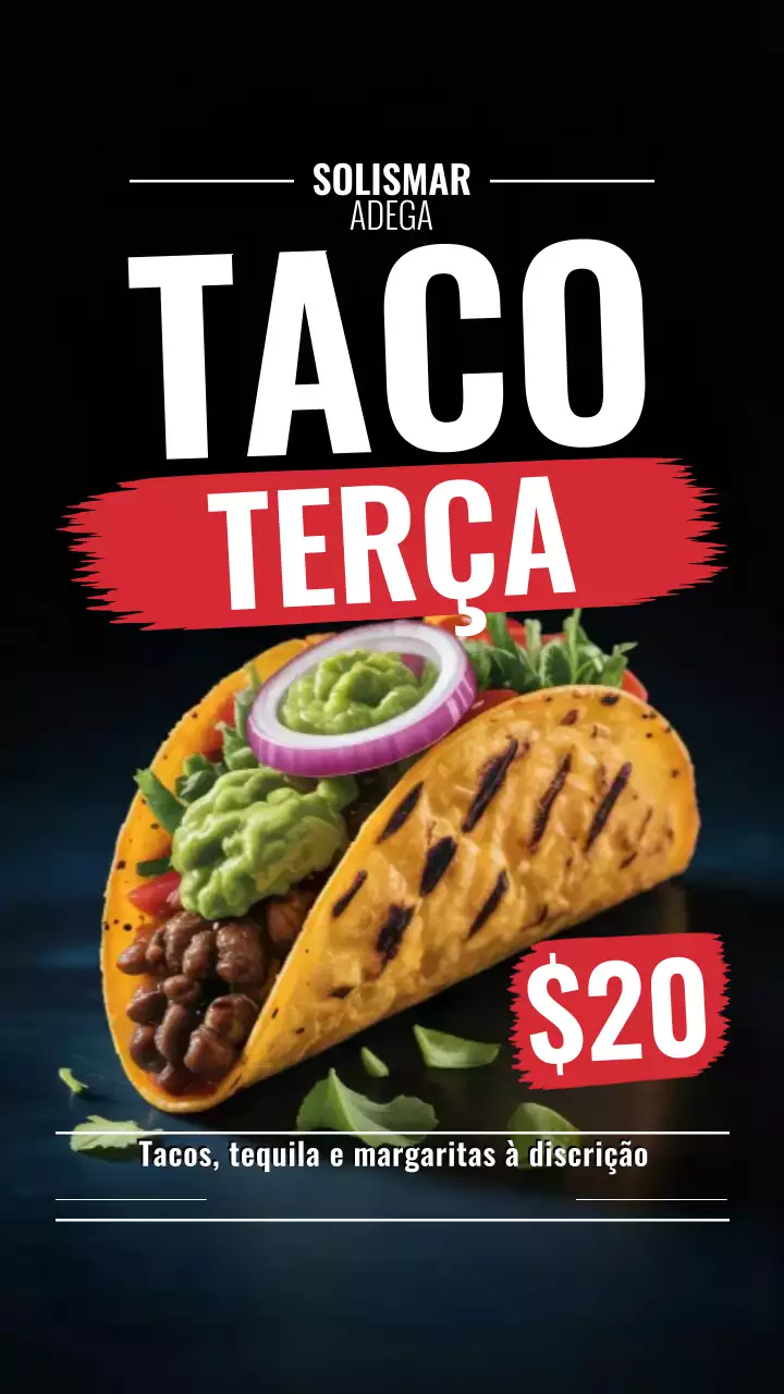 História do Instagram de promoção do Black Bold Taco