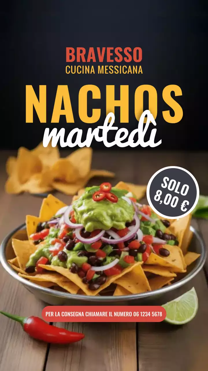 Storia di Instagram promozionale dei Brown Rustic Nachos
