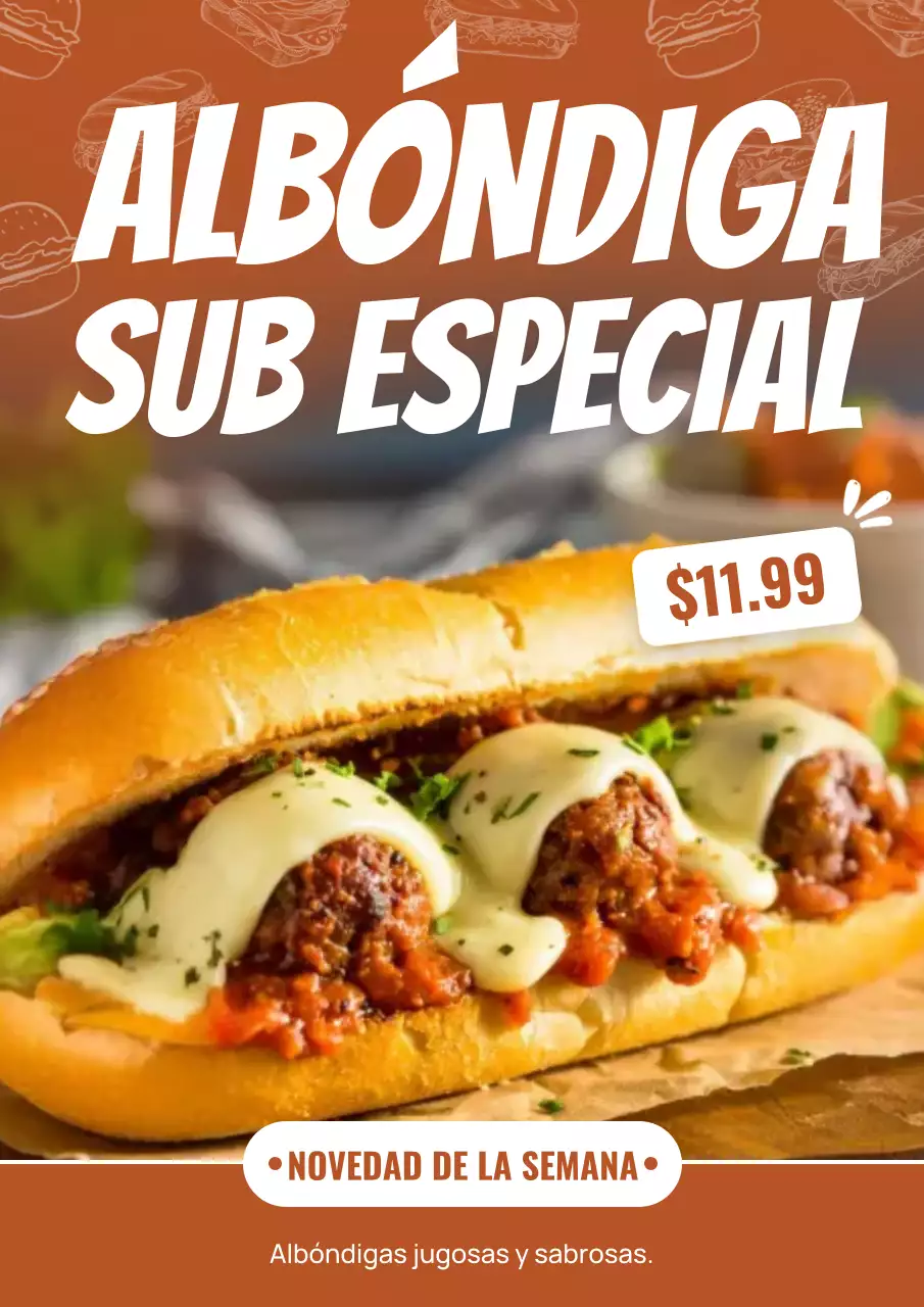 Póster promocional del sándwich Orange Bold
