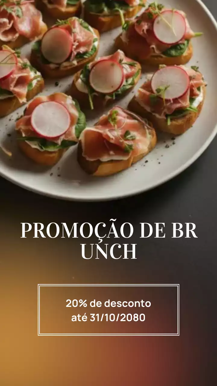 Publicação no Instagram sobre um brunch elegante em marrom