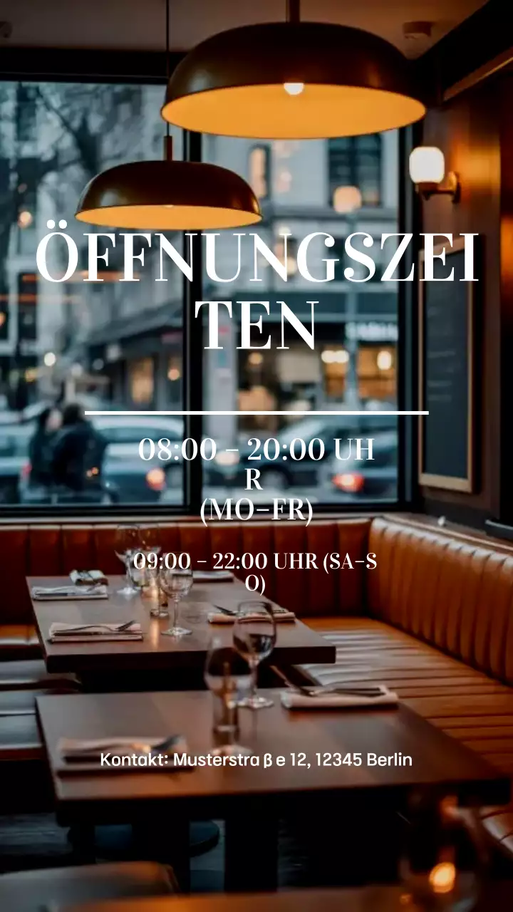 Instagram-Story zur Ankündigung des Brown Modern Restaurants