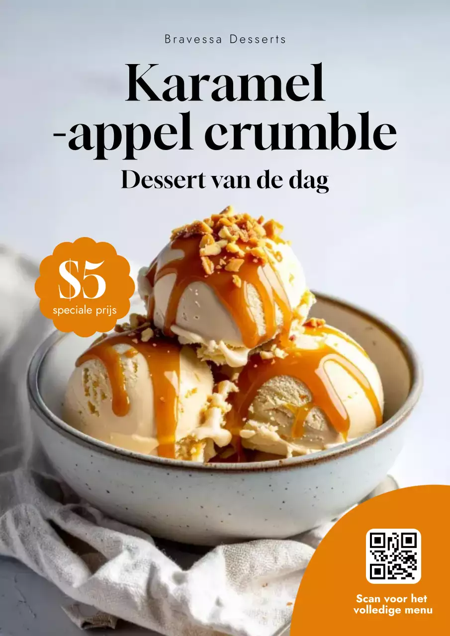 Promotieposter voor het Orange Modern Dessert