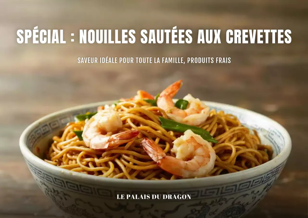 Affiche publicitaire pour les nouilles traditionnelles brunes