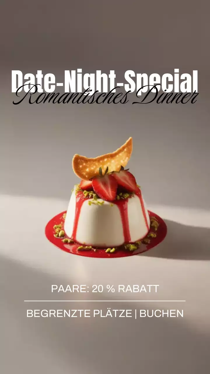 Beige Elegant Dessert Werbung Instagram Story