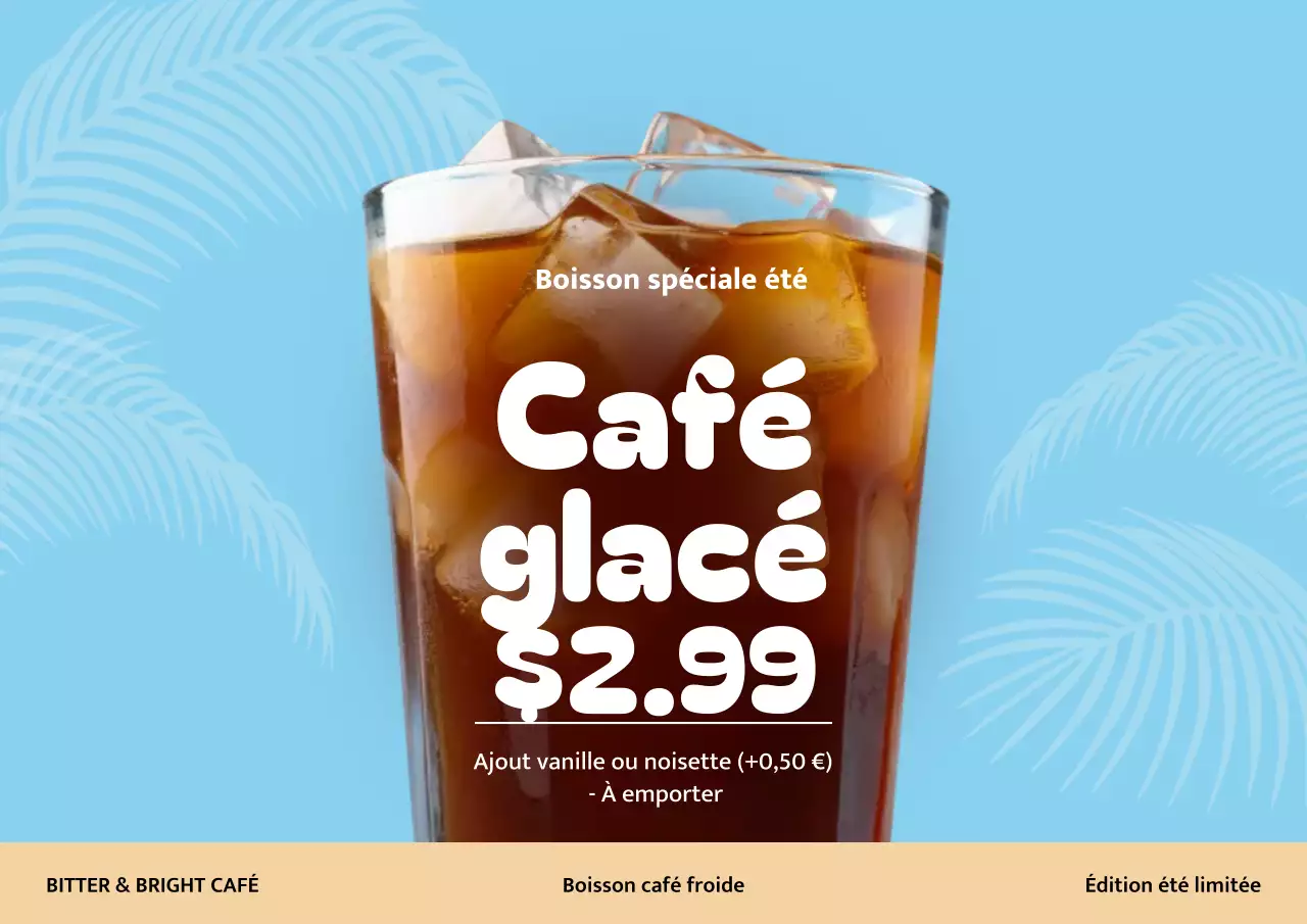 Affiche promotionnelle Blue Trendy Cold Brew