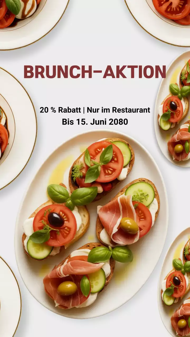 Beige Modern Brunch Werbung Instagram Story