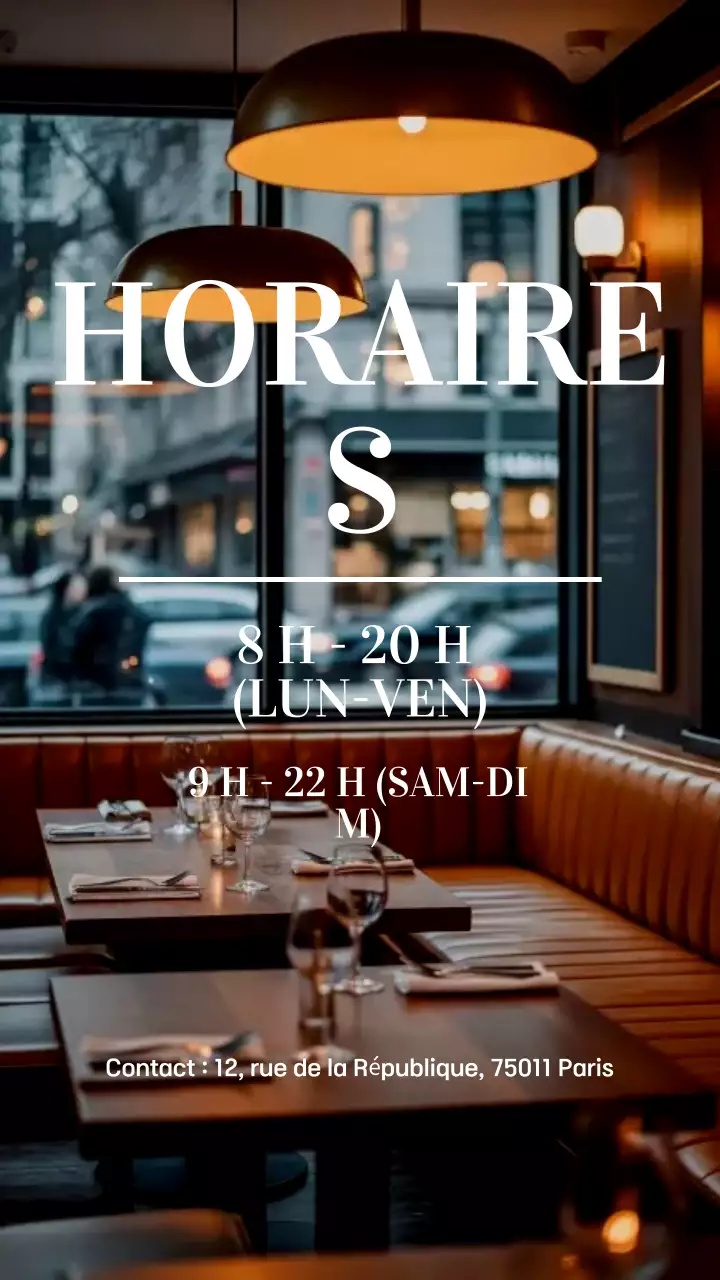 Annonce du restaurant Brown Modern sur Instagram