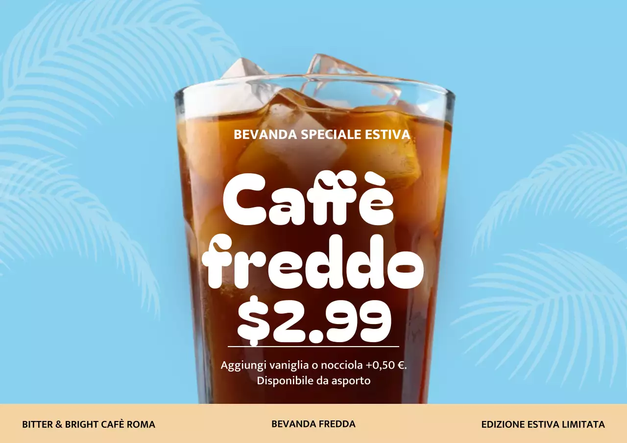 Poster promozionale Blue Trendy Cold Brew