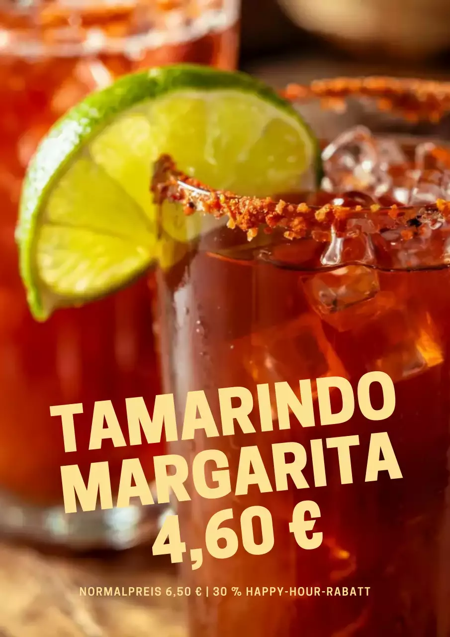 Rotes trendiges Cocktail-Werbeplakat