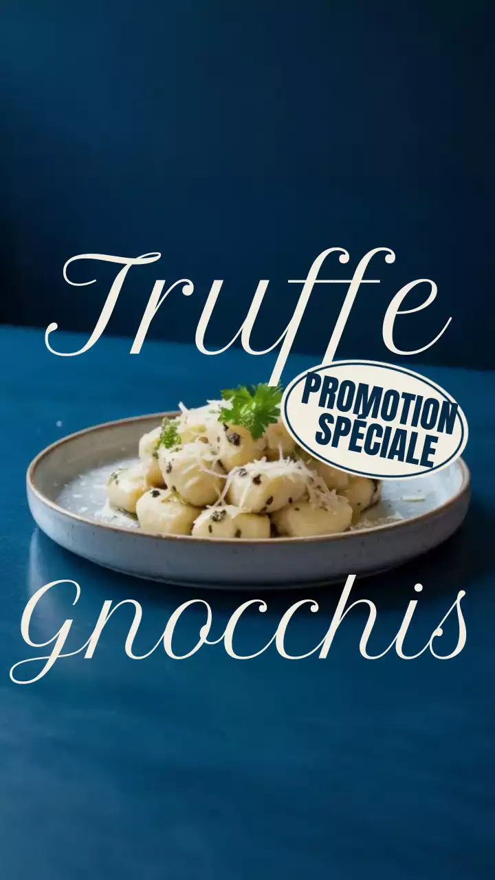 Publication Instagram pour la promotion de Blue Elegant Food