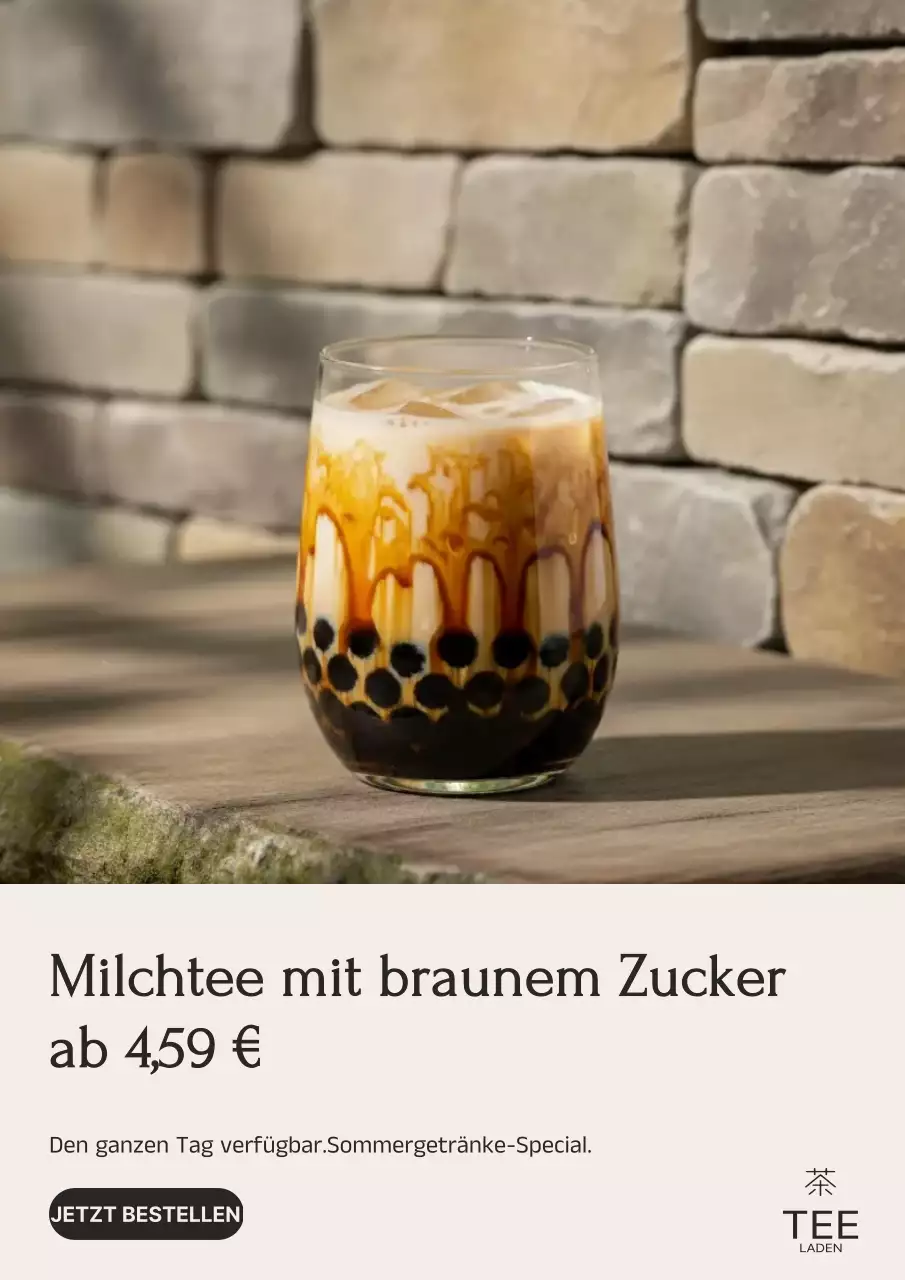 braune moderne Getränkewerbung