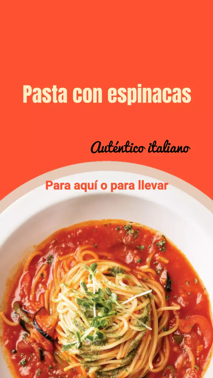 Historia de Instagram del anuncio de comida minimalista beige