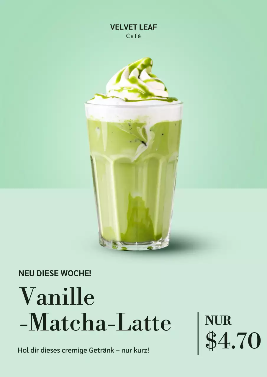 Mint Modern Beverage Werbung Poster