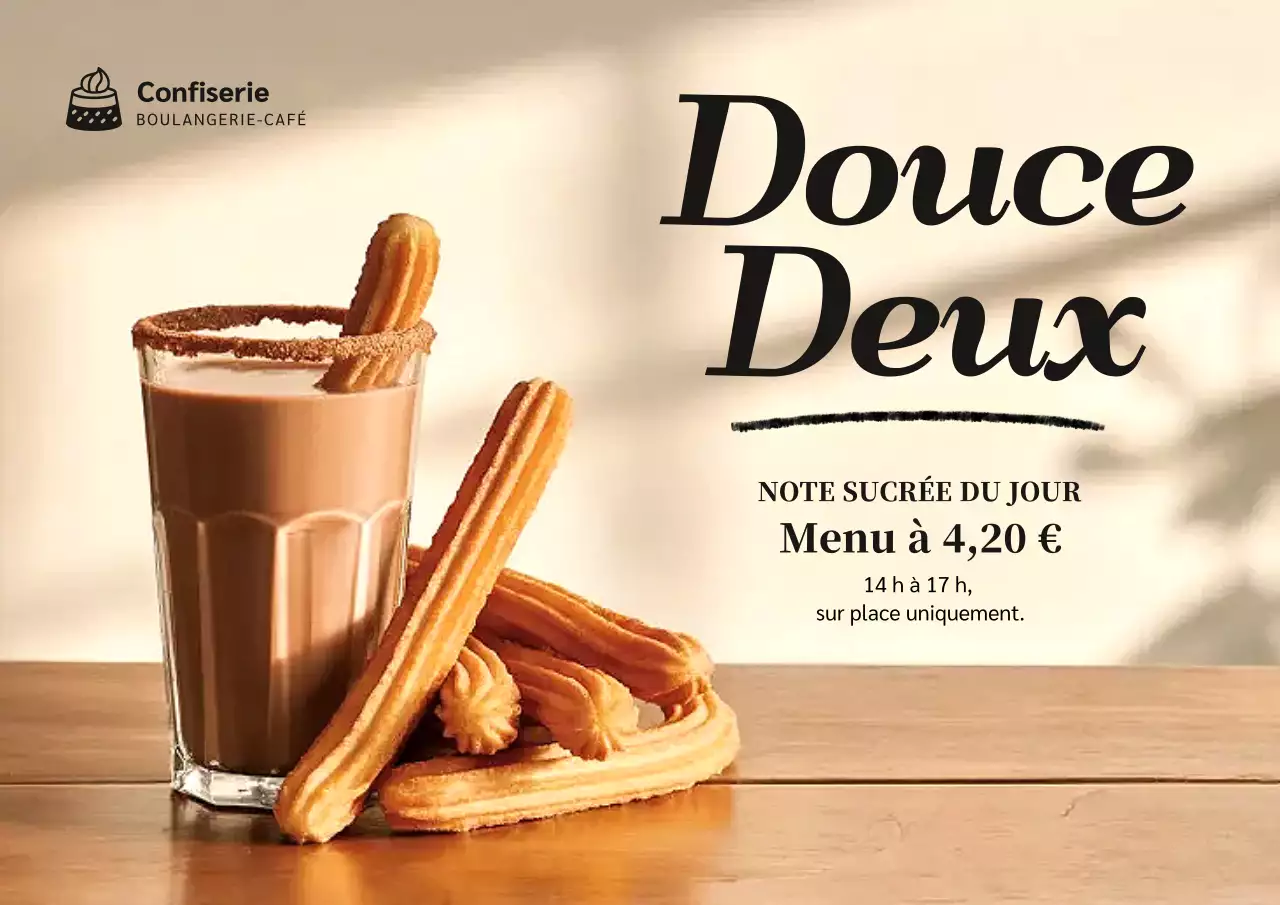 Affiche De Promotion De Dessert Moderne Beige